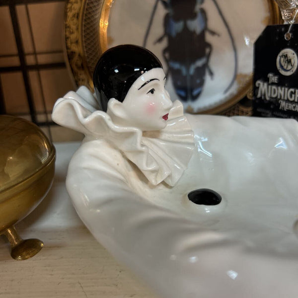 Vintage Pierrot Clown Trinket Dish
