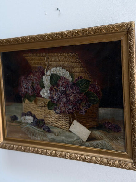 1659 Violet Floral Still Life dated 1897