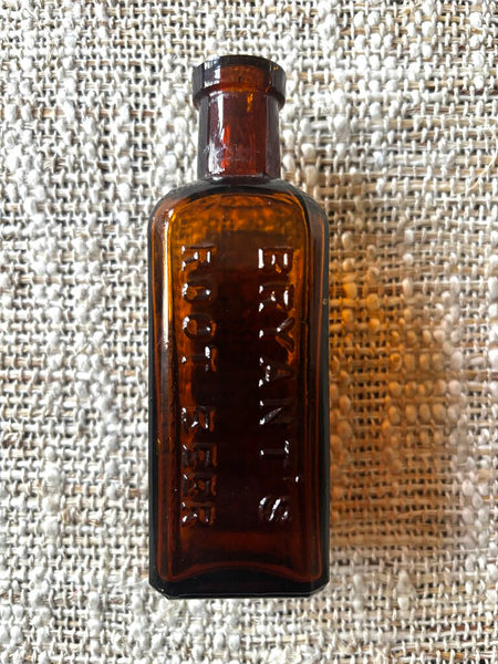 Bryant's Root Beer Extract Bottle Vintage Amber Glass Bottle Detroit Michigan