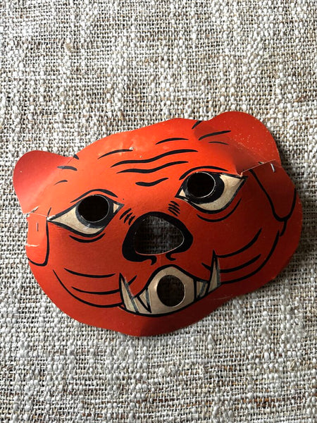 Vintage Paper Luminous Halloween Original Cat Mask Made in the USA "Masklight"