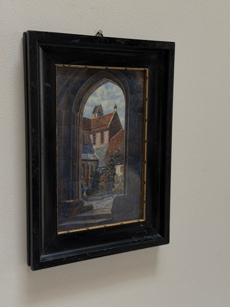 1818 Architectural Watercolor Painting dated 1922