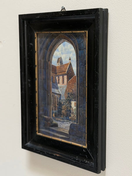 1818 Architectural Watercolor Painting dated 1922