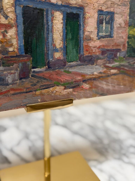 2225 French Oil on Panel House painting
