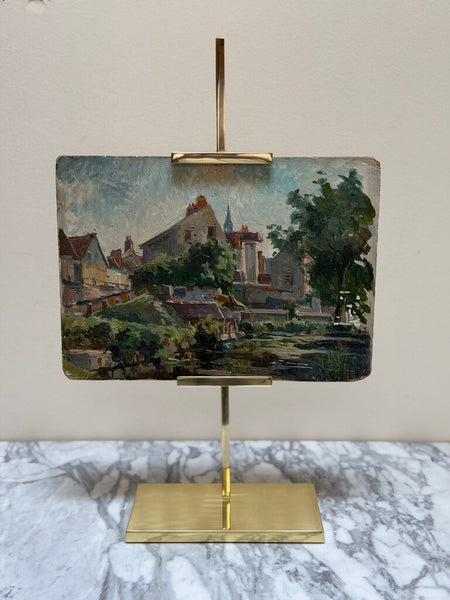 2213 French Impressionist Neighborbood Landscape Painting