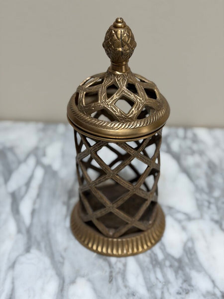 Brass Caged Canister (no glass)