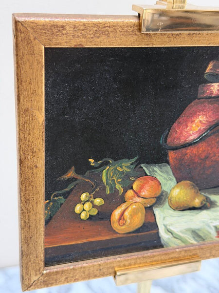 1663 Mini Still Life w/ copper jug and Fruit
