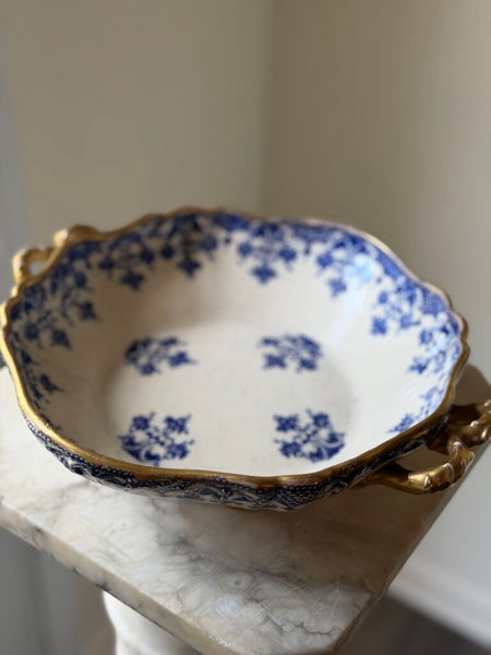 1560 Circa 1890 William Alsager Adderley Blue/Gold Dish