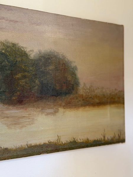 1887 Antique Landscape Oil on Canvas