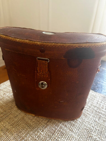 Vintage Binolux Binoculars w/Leather Compass Case
