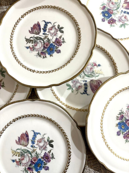 Set of 6 Castleton China Bellwood Dinner Plates