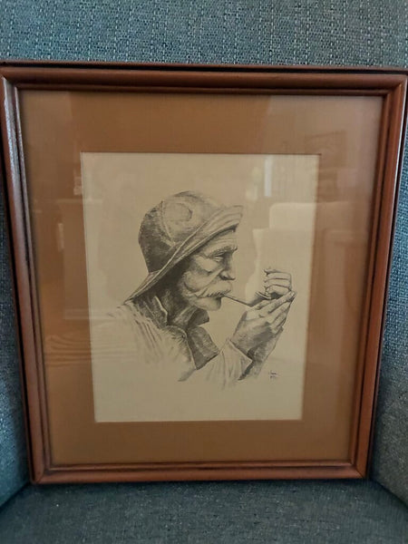 Vintage "Old Salt" Sea Captain 13 x 15