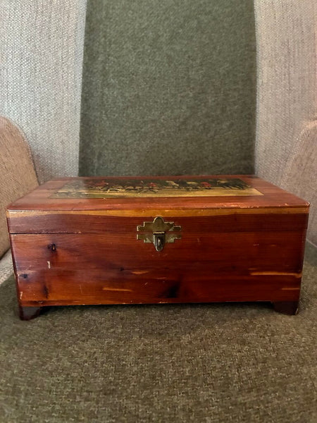 Vintage Wood Equestrian Box 11" x 4.5 x6"