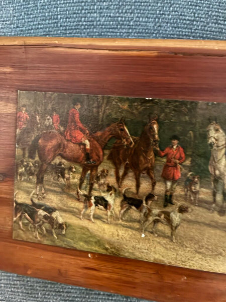 Vintage Wood Equestrian Box 11" x 4.5 x6"