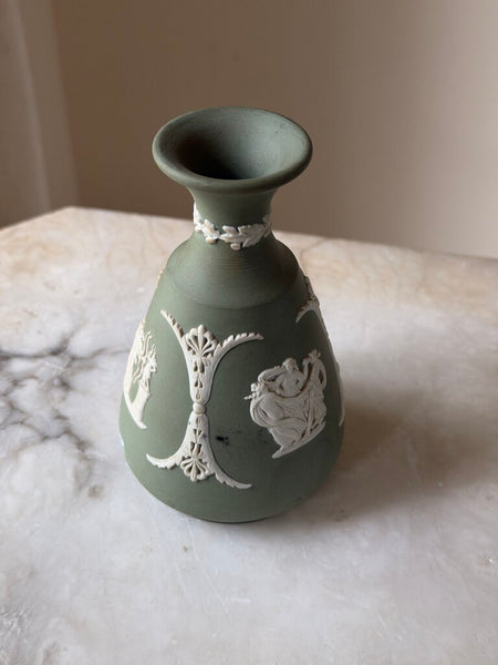 1719 Sage Green Wedgewood Bud Vase
