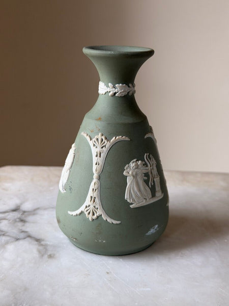 1719 Sage Green Wedgewood Bud Vase