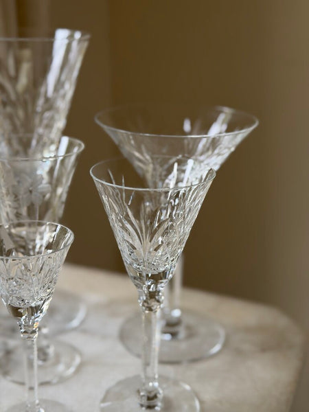 Set of 5 Crystal Glasses