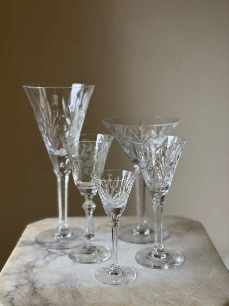 Set of 5 Crystal Glasses