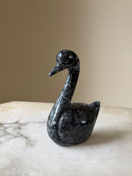 Gray marble swan (as-is)