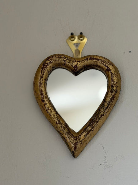 Florentine Italian Mini Heart Mirror