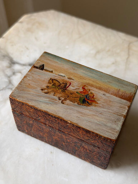 1841 53 Mini Playing Cards in Hand Painted Box