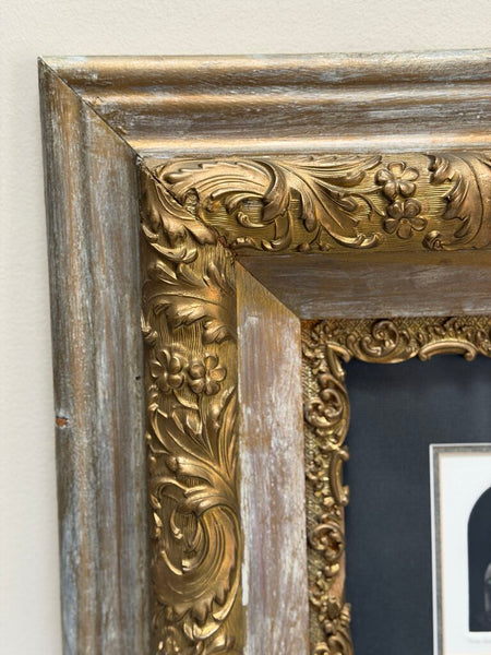 0065 Charcoal Drawing of Perfume Bottle in Ornate Frame