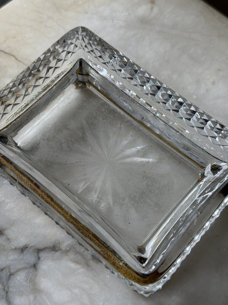 Brass and Glass Soap Dish