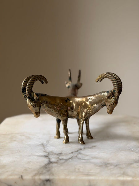 1718 Heavy Brass Ram Sphere Holder