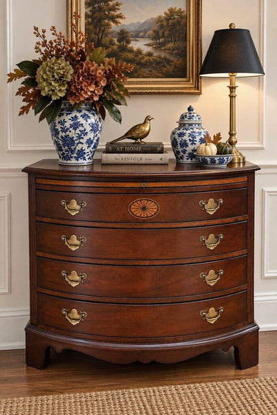 Vintage Lexington Furniture Bow Front Bachelor's Chest 32"w x 30" x 19" IN STORE PICKUP ONLY