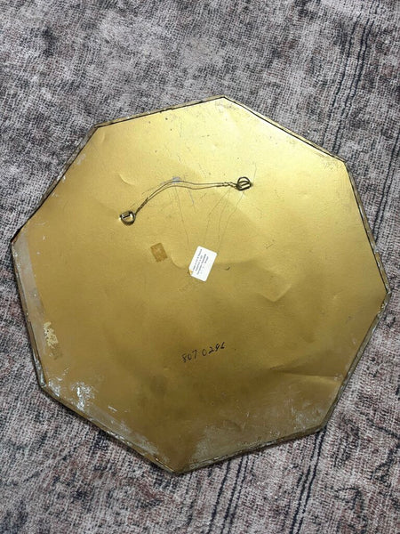 Vintage Octagonal Brass Wall Mirror Made in Morocco