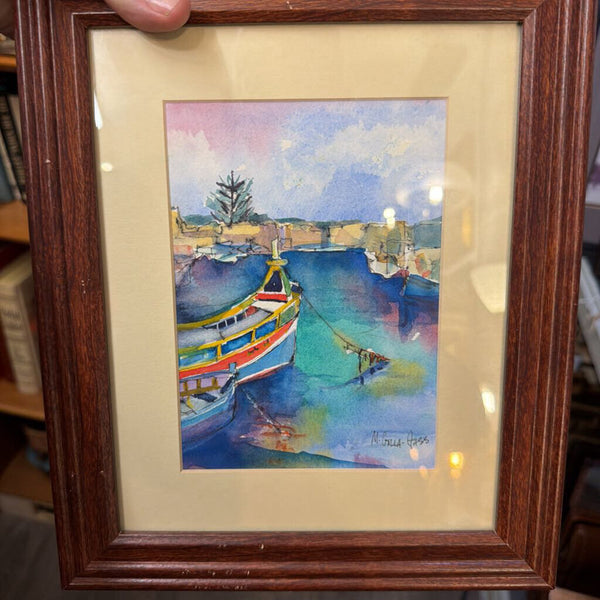 Framed Watercolor, signed M. Golla-Gass