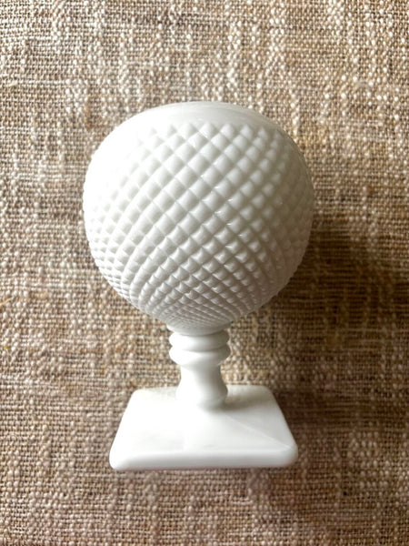 Westmoreland English Hobnail Milk Glass Ivy Ball Pedestal Vase