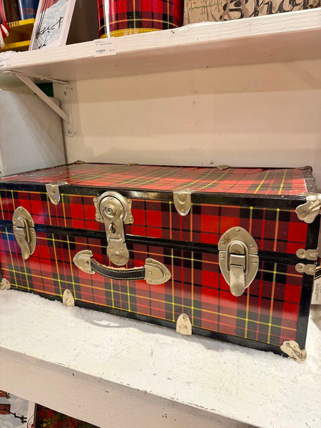 JFV ~ Vintage rare Skotch Plaid trunk 30 wide 12 tall 16 deep IN STORE PICKUP ONLY