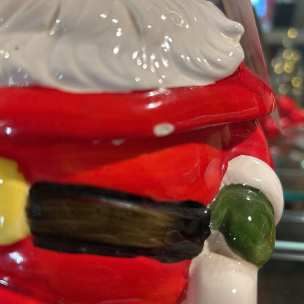 LEFTON SANTA ROSY CHEEKS COOKIE JAR JAPAN 8.5"