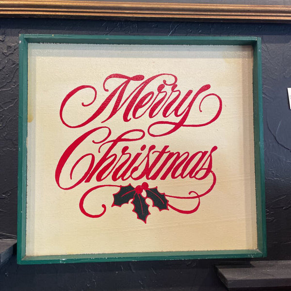 Moxie - Handmade Merry Christmas Sign - 13.5 x 12.5"