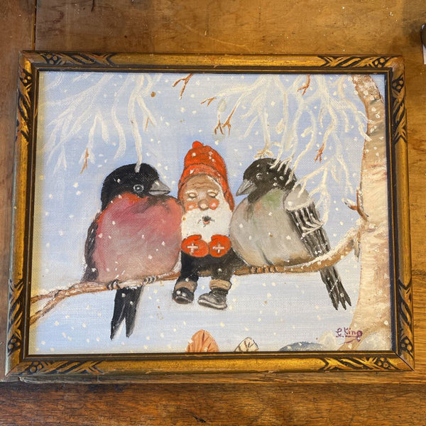 Moxie - Santa In Norway Painting - 10 x 8