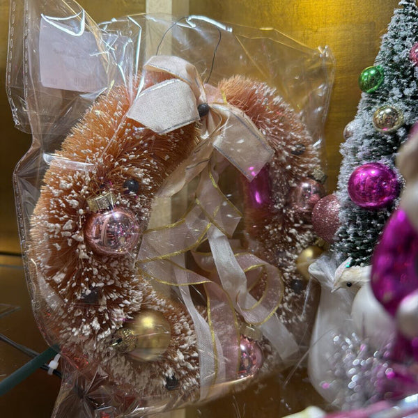 Vintage Bottle Brush Wreath Large