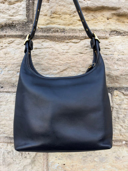 Vintage Black COACH Leather Legacy Hobo Bag PRISTINE FIRM