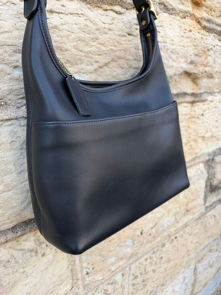 Vintage Black COACH Leather Legacy Hobo Bag PRISTINE FIRM