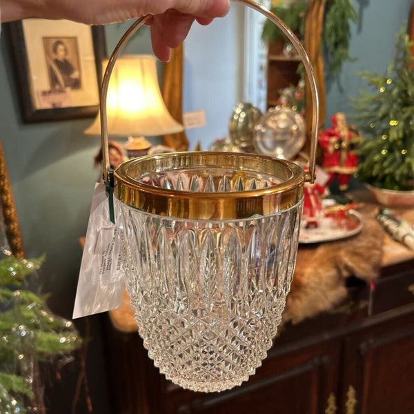 SMALL VINTAGE ICE BUCKET GOLD