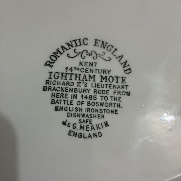 Vintage English Ironstone "Romantic England" Platter12" x 9.5"