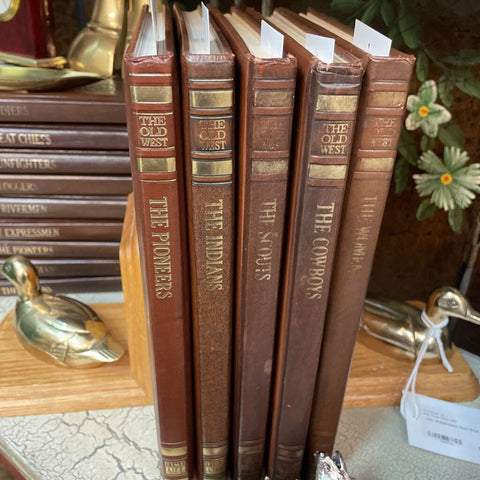 Vnt. Brass/wood Duck Book Ends