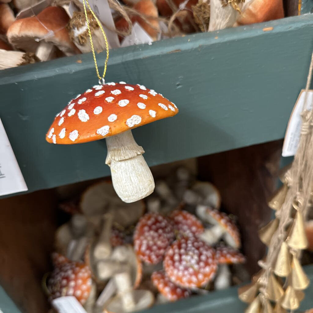 Fly mushroom ornament