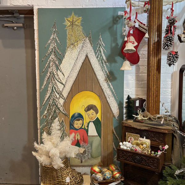Mica vintage nativity scene as found condition