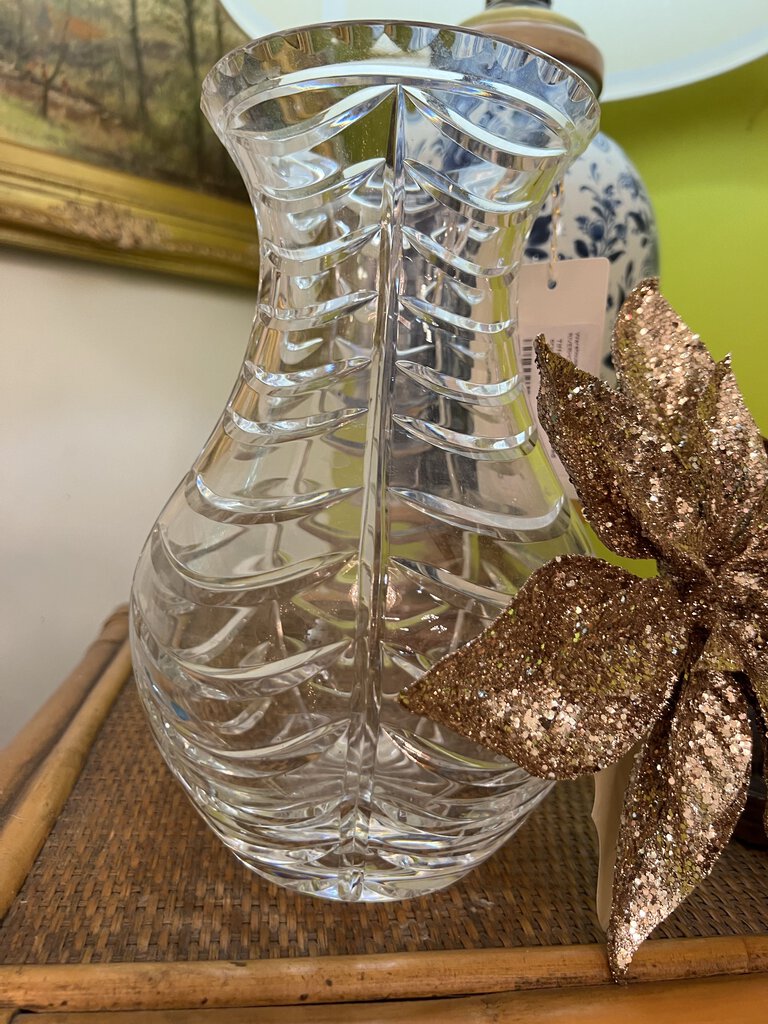 Tiffany Royal Brierly swag lead crystal vase, 10" tall
