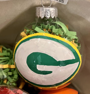 Hand-painted Packers ornament