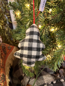 White Buffalo check Tree ornament