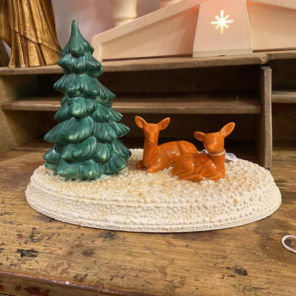 Ceramic tree with deer