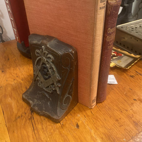 Vintage Masonic Bookends pair