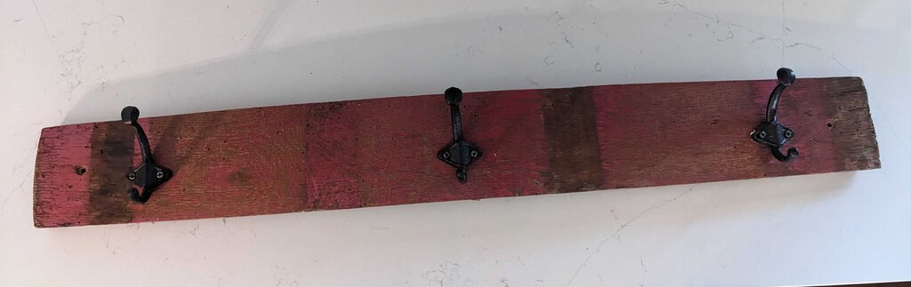 Vintage Barrel Stave Coat Rack 34 Inches IN STORE PICK UP ONLY