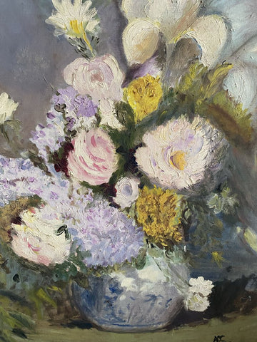Vintage (1958) Floral Oil Painting 24" x 28"